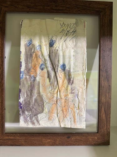 Purvis Young Colorful Figures Signed And Dated Mixed Media Drawing Original - Picture 6 of 9