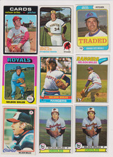 1971-1979 Topps Nelson Briles Baseball Card Lot (9) EX-NM Cardinals, Orioles