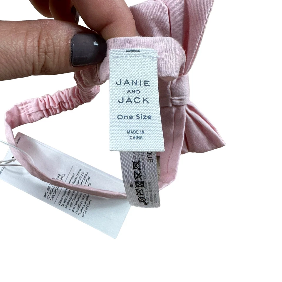 JANIE AND JACK Baby Pink Light Headband Bow One Size NWT - Image 2 of 3