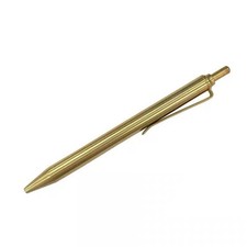 Handmade Spring EDC Retro Copper Brass Ball Pen Pocket Signature Pen G2 Refill