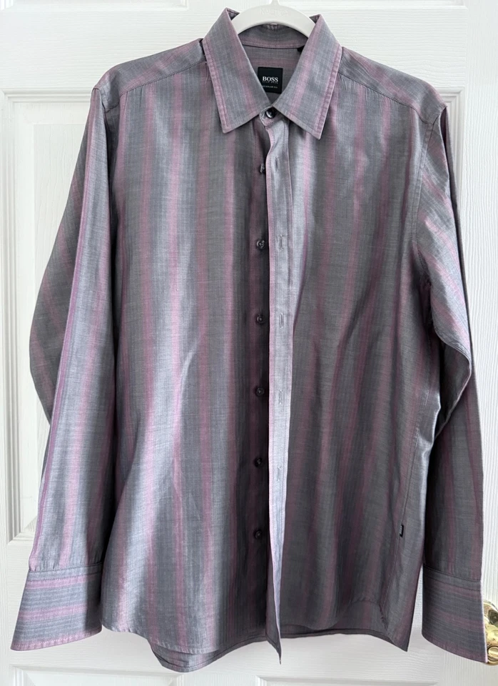 Lot 3 sz Med Men- Long sleeve dress shirts - Boss - Chaps - NWT Cactus Man - Image 2 of 4