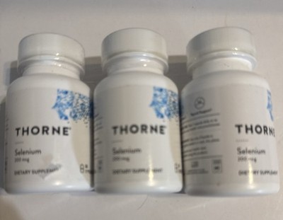 3 PACK | Selenium - 200 mcg Thorne Supplement  60 Count  - Expiration Date: 3/27