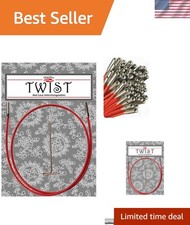 Enhance Your Knitting with 22-Inch Small Red Interchangeable Cables by Chiaogoo