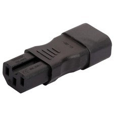 Image of Power Adapter, IEC 320-C14 Male to 320-C15 Female Plug Converter Adapter