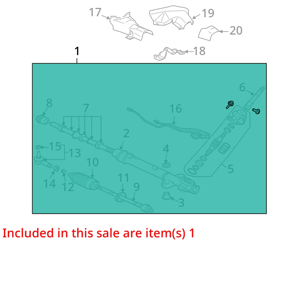 Rack And Pinion/Steering Gear Mitsubishi Endeavor 2004 2005 2006 2007 2008 - Изображение 3 из 4