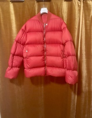 Rick Owens RED Puffer Down Jacket   Size IT50/US42
