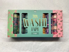 Tropical Washi Tape Set – 70 Rolls | Tropical & Metallic Patterns | New