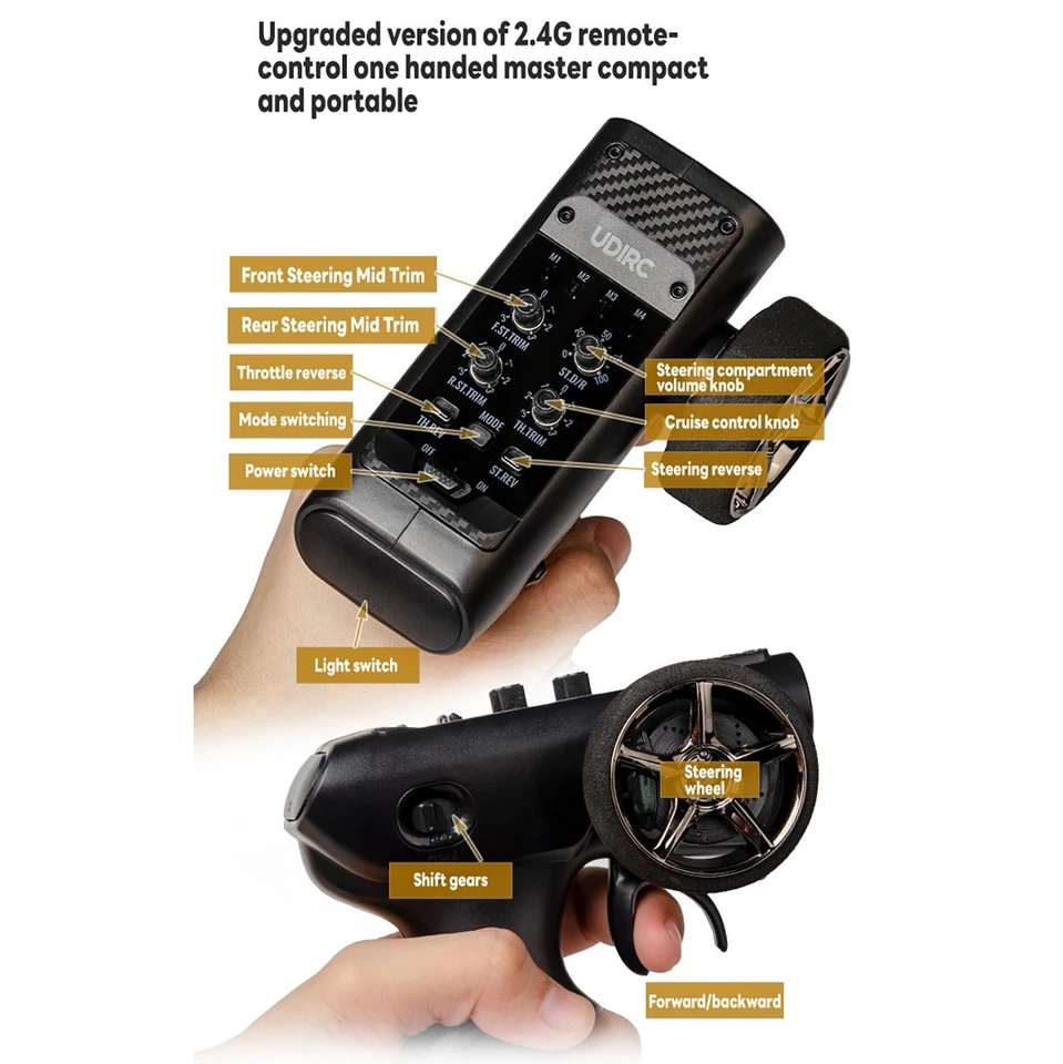 LowPrice UdiRC 1/24 2.4G Off-Road RTR 4WD RC Rock Crawler Brushless Motor ESC - Image 3 of 4