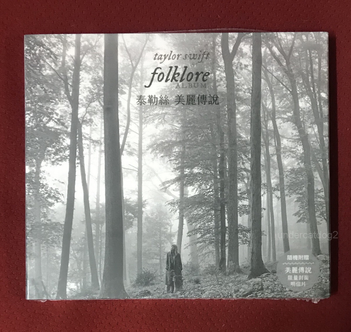 Taylor Swift folklore 2020 Taiwan Special CD w/BOX +Postcard (ver