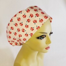 Women Scrub Hat Surgical Cap Scrub Hat Nurses Hat Flowers Medical USA Made
