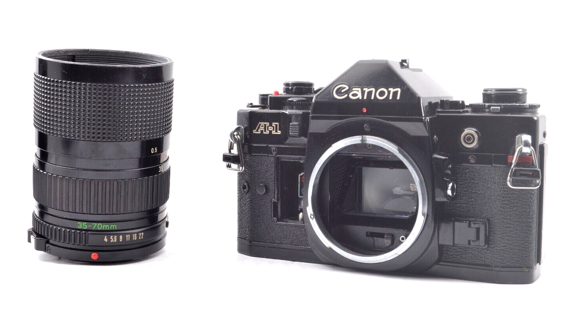 ☆外観美品☆Canon A-1 FD 35-70mm F4 ＃492 Mint】CANON A-1 + New FD 35-70mm f/4 35mm film camera From Japan