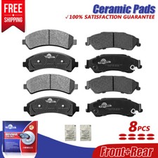 Front & Rear Ceramic Brake Pads Set for S10 S-15 Jimmy Sonoma Hombre Bravada