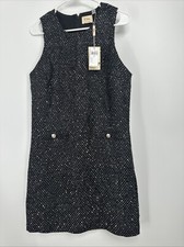 Elie Tahari Gold Metallic Sleeveless Sheath Dress Size 10 NWT $118