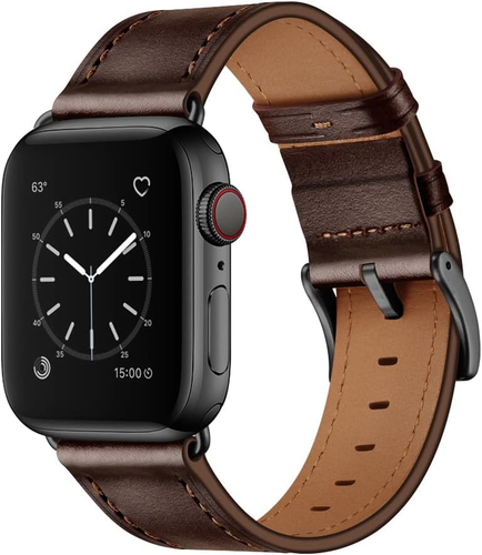 Compatible with Apple Watch Band 42Mm 41Mm 40Mm 38Mm, Genuine Leather Band Repla - Picture 8 of 12