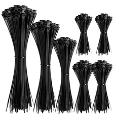Black Cable Ties Various Sizes 150/200/300/450/700mm Self Locking Nylon Wrap Tie
