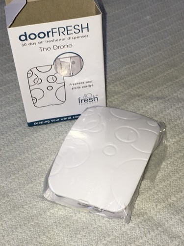 Fresh Products Door Fresh Air Freshener Dispenser, The Drone, White, New In Box - Picture 6 of 7