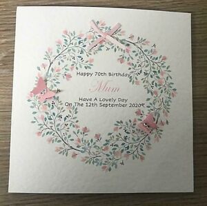 Personalised Handmade Birthday Card Mum Nan Sister 50th 70th 80th 90th 100th Ebay