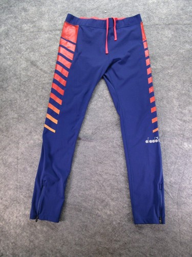 Diadora, Diadora Pants Womens XL Stretch Waistband Pocket blue Workout Zip ankles