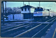 Vintage 35mm Slide Photo Amtrak Locomotive Train Depot #304