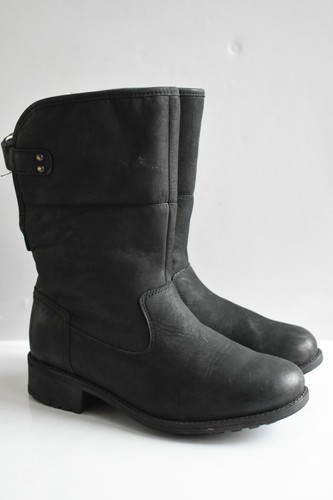 BOTAS UGG AUSTRALIA ALDON RESISTENTES AL AGUA CUERO RESISTENTE LANA PUÑO 1017486 TALLA 8 - Imagen 1 de 8