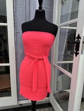 Hot Pink Pretty Little Thing Strapless Mini Dress Holiday Festival Beach Party