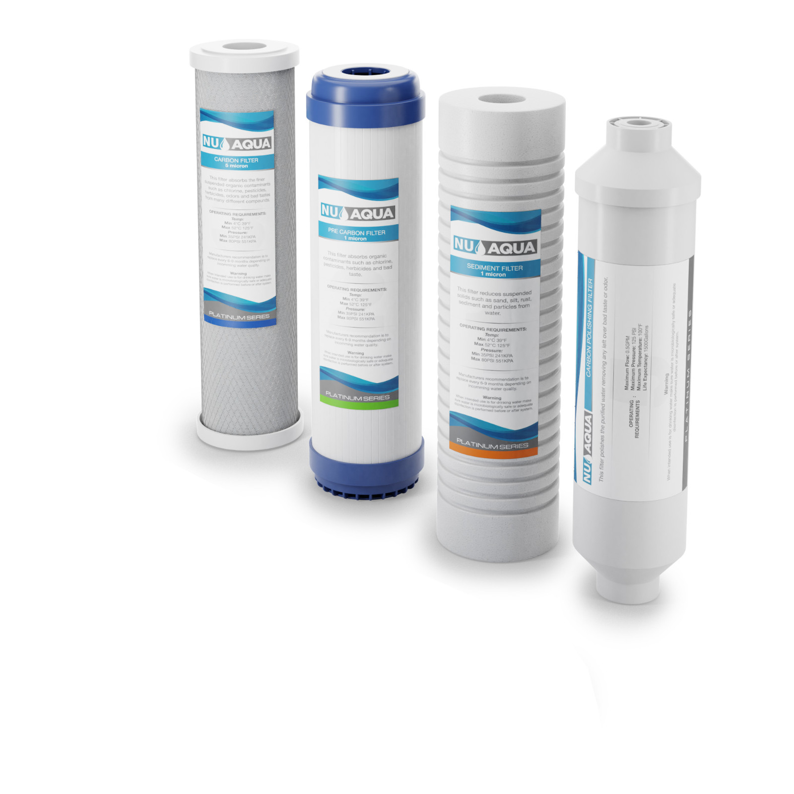 NU Aqua Platinum Series Filter Replacement Set