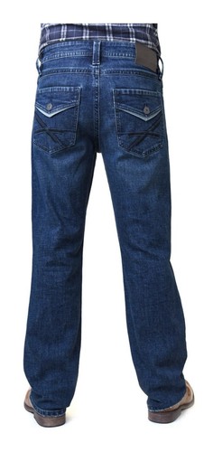 NUEVO Pantalones de mezclilla para hombre Axel azul oscuro ajustados corte bota talla 34 x 32 elásticos precio de venta sugerido por el fabricante 59,00 USD - Imagen 3 de 11