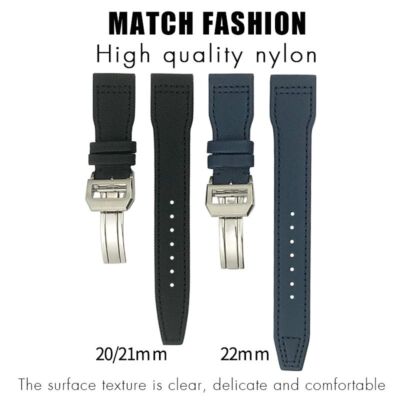 Nylon Leder Uhrenarmband passend für IWC Le Petit Prince Big Pilot TOP GUN IW...