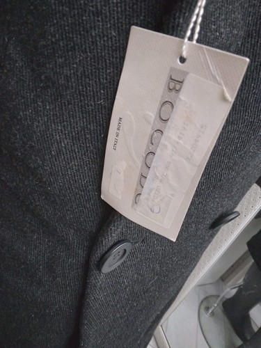 BOCODO CAPPOTTO IN MISTO LANA usato uomo man Tg 50 nero XYC863L - Picture 5 of 8