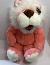 Rare VTG 24K Polar Puff Special Effects 1994 LARGE 19" Pink Lion Plush w/ Tag