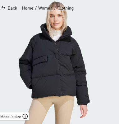 New Adidas Women's Sportswear Big Baffle Jacket, Size L. NEW WITH