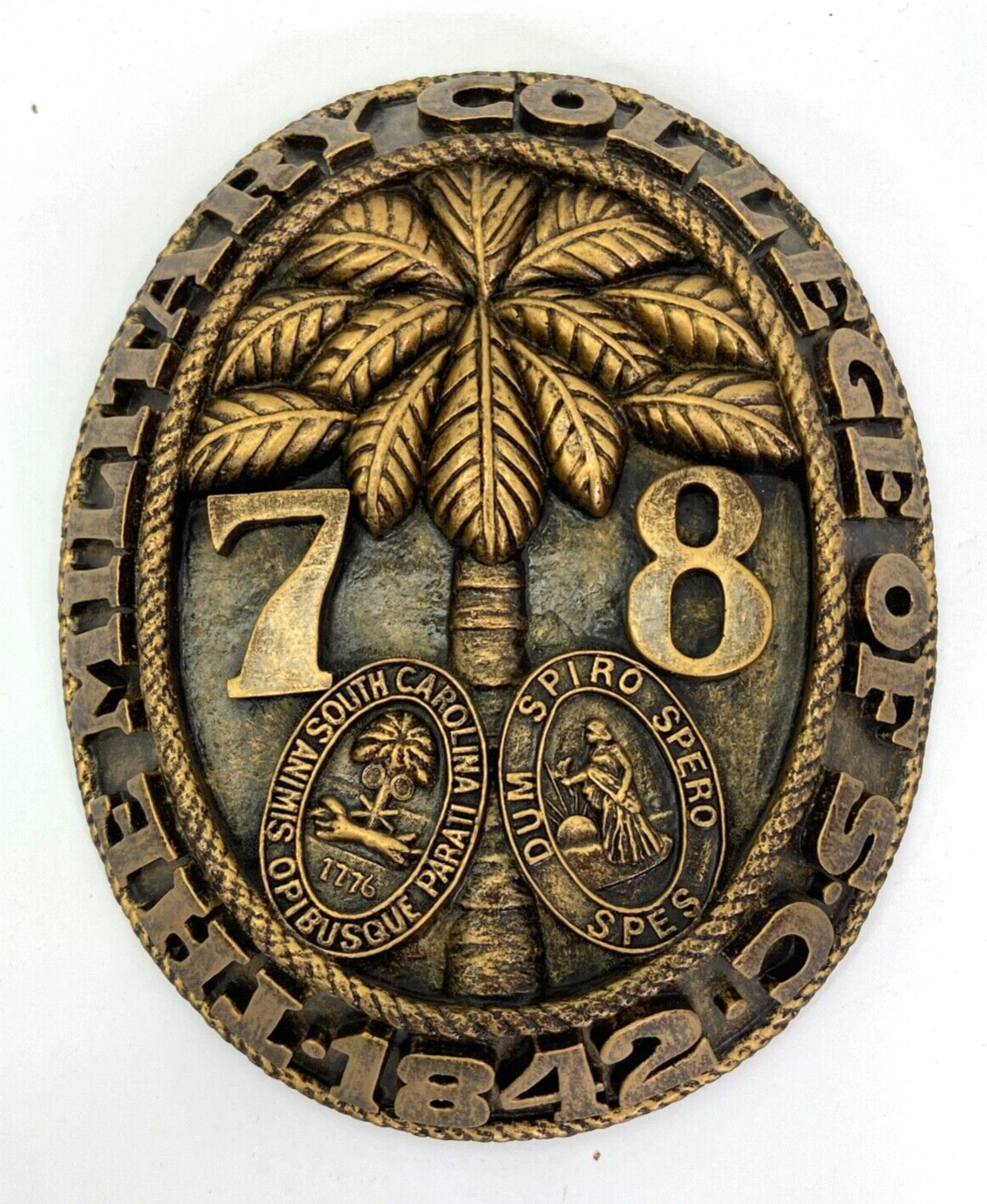 Military College Of South Carolina Class Of 1978 Ring Plaque