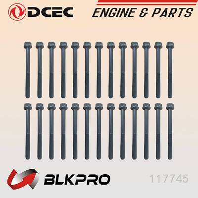 26* OEM DCEC Cylinder Head Bolts bolt For Cummins Dodge 5.9 6.7 TA Type 3927063