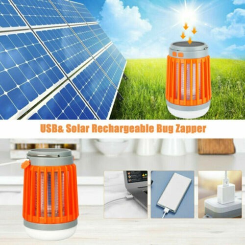 USB Mosquito Insect Killer Electric LED Light Fly Bug Zapper Catcher Lamp Solar - Picture 7 of 14