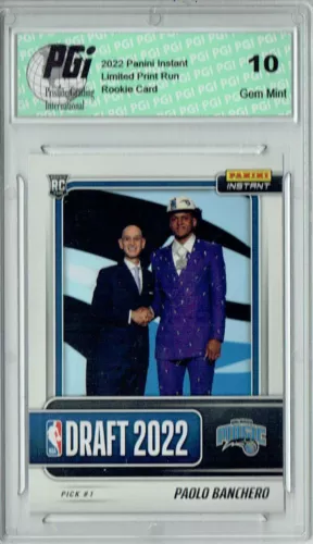 Paolo Banchero 2022 Panini Instant #DN1 Draft Night 1/1690 Rookie Card PGI 10