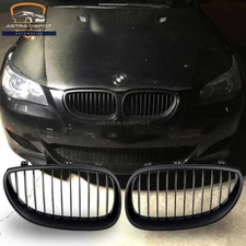 Matte Black Front Kidney Grill for BMW E60 E61 M5 550i 525i 528i Sedan 2003-2010
