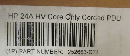 HP 24A HV Core only corded PDU p/n: 252663-D74 - brand new in open box - Picture 7 of 7