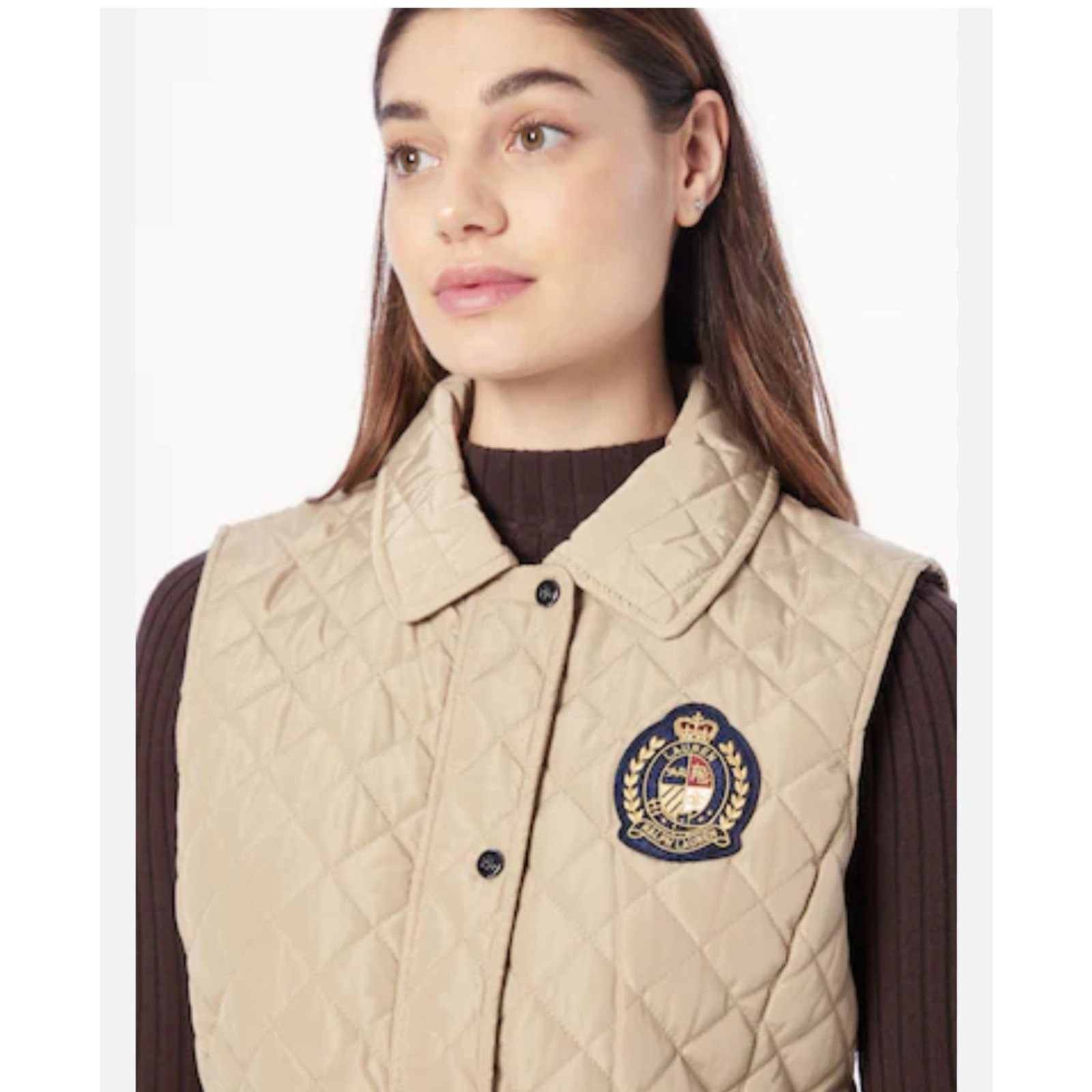 Lauren Ralph Lauren Women's Quilted New Birch Chic Sporty Puffy Vest Sz