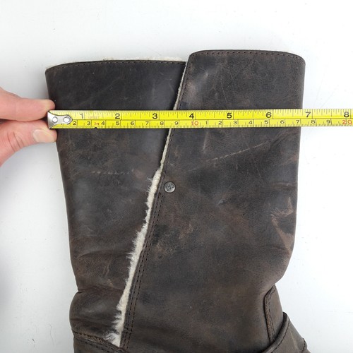 Cat Boots Womens UK 7 EUR 40 Brown Anna Leather Heel Buckle Ladies Pull On - Picture 15 of 20