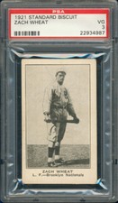1921 D350-3 Standard Biscuit Zach Wheat PSA 3 Brooklyn Robins HOF