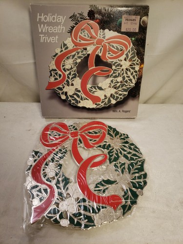 WM A ROGERS HOLIDAY COLLECTION URLAUBSKRANZ UNTERSETZER HERGESTELLT IN JAPAN MIT BOX NEU - Bild 1 von 3