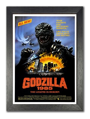 Godzilla 1985 Vintage Horrorfilm Poster Monster Eidechse Feuer riesiger Reptilfilm