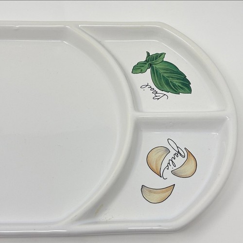 Vtg Boston Warehouse 1996 Divided Dipping Dish Tray Serving Platter 15.25x6.75” - Picture 5 of 9