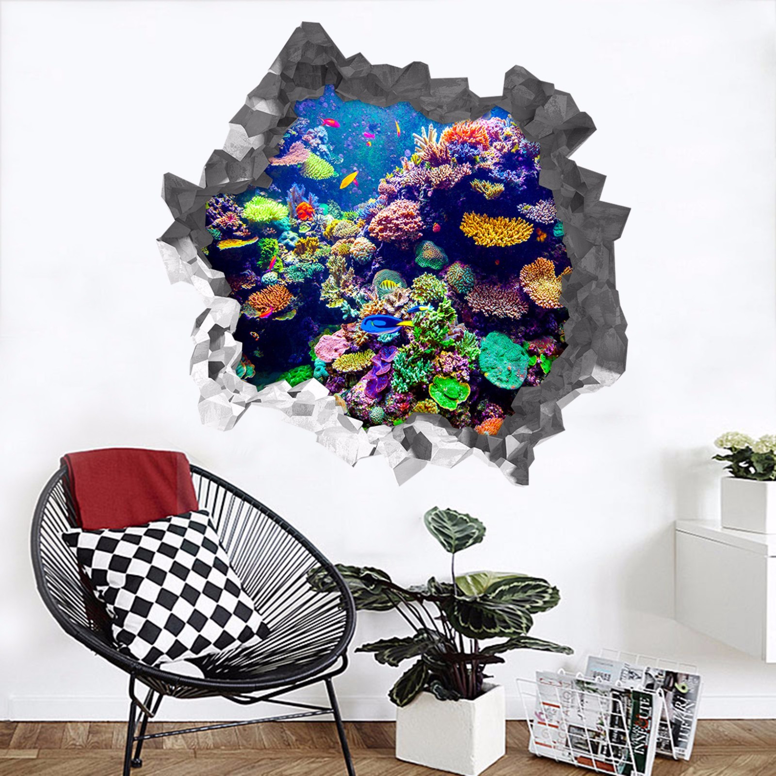 3D Seaweed 49 Wall Murals Stickers Decal breakthrough AJ WALLPAPER AU Lemon