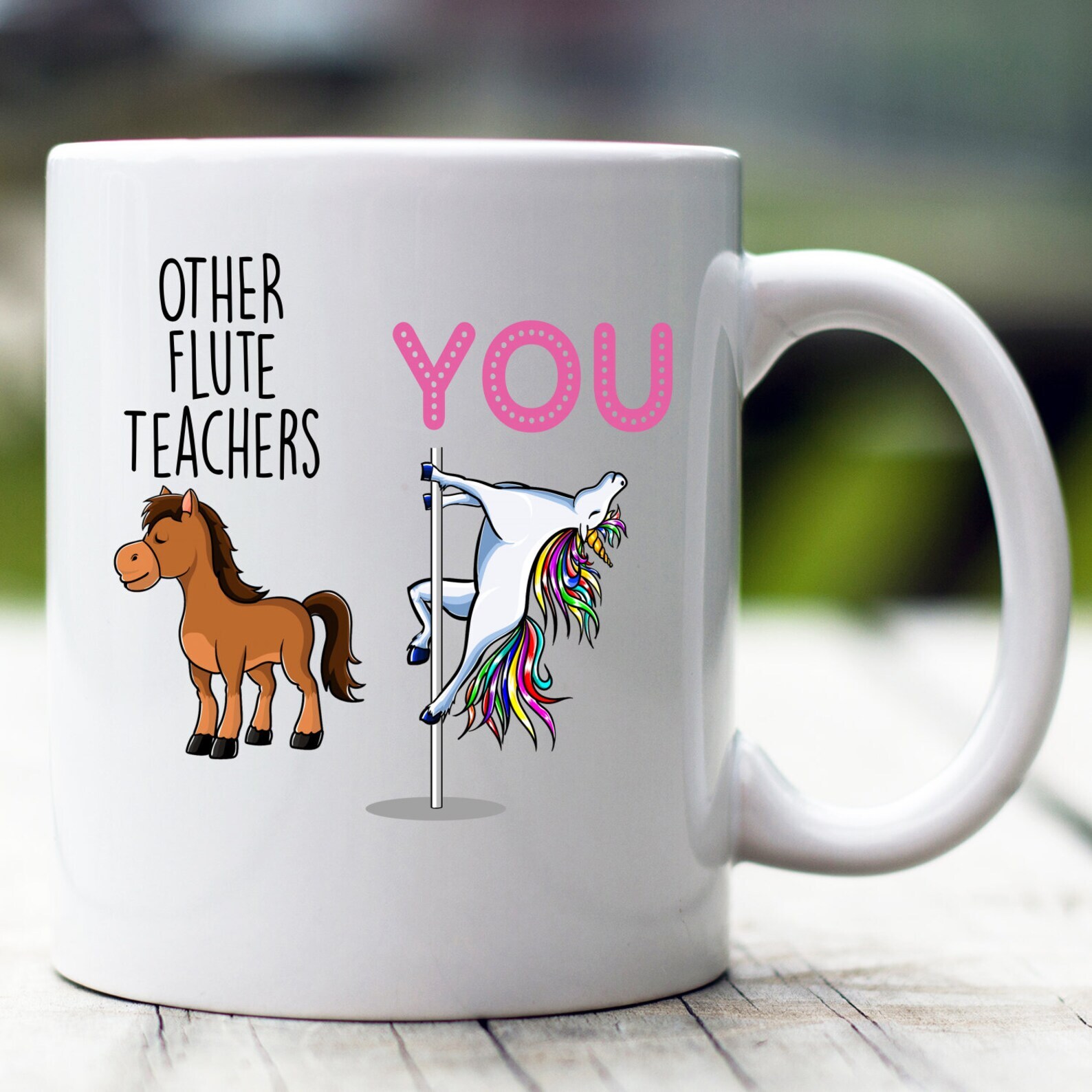 Flute Teacher Gift Flute Teacher Mug Flute Teacher Funny Unicorn Mug Flute Teach