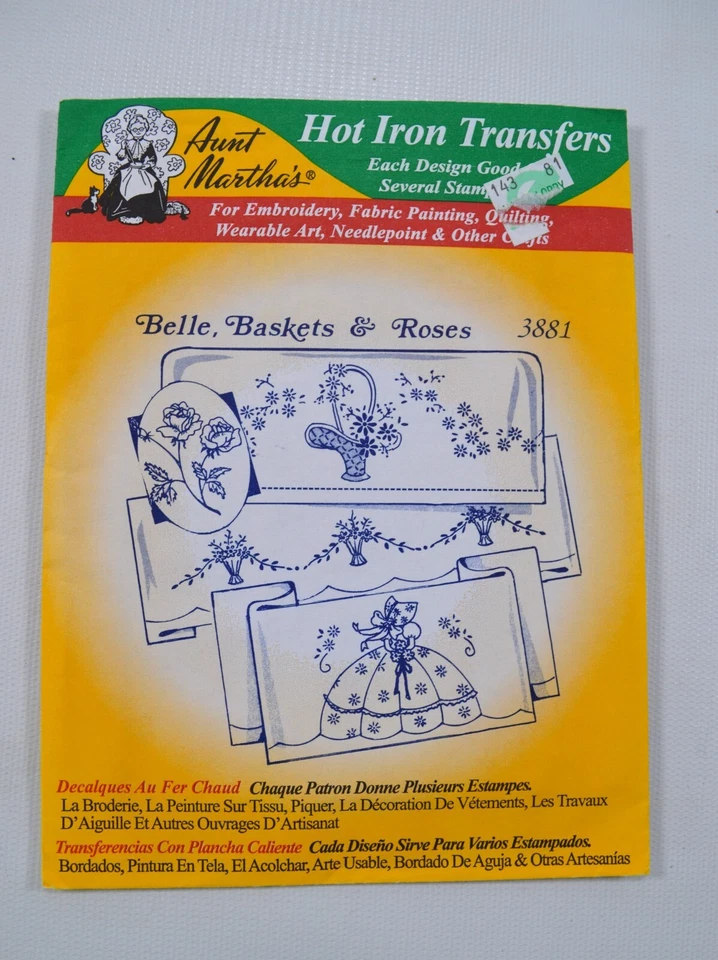5 Aunt Martha's Hot Iron Transfer Easter, Sunflowers, Hearts-Hummingbirds, Belle - Image 4 of 4