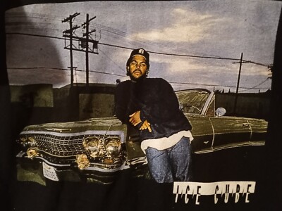 ICE CUBE グラフィックTシャツ XLsize Ice Cube Graphic Men's T Shirt Size Large Solid Black 90's Rap