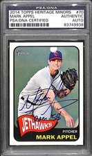 MARK APPEL SIGNED AUTO'D 2014 TOPPS HERITAGE MINORS CARD #70 PSA/DNA COA RC