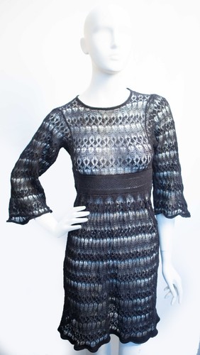 Isabel Marant schwarzes Spitzenkleid XS