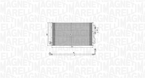 MAGNETI MARELLI 350203751000 Condenser, air conditioning for BMW